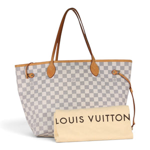 Louis Vuitton Neverfull MM Damier Azur Canvas Tote Bag