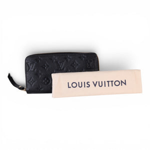 Louis Vuitton Monogram Empreinte Leather Zippy Wallet in Black