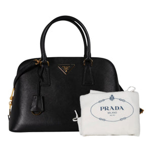 Prada Galleria Saffiano Leather Bag Black Medium