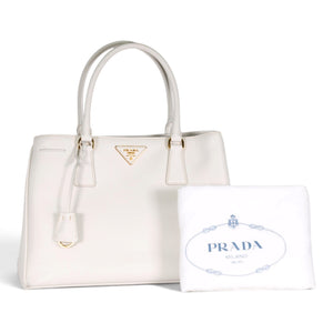 Prada White Saffiano Lux Galleria Tote Bag