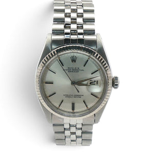 Rolex Datejust 1601 Stainless Steel & 18K White Gold Silver Dial 36mm