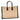 Saint Laurent Rive Gauche Raffia Tote Bag Natural Black