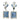 14K W/G Earrings W/Cabochon Cut Blue Sapphire, Pear & Round White Diamond - 14K 9.04g, 42 Blue Sapphire 7.17cts, 2 Dia Pear White 0.27cts, 72 Dia Round White 0.70cts