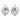18K W/G Earrings W/Pear, Round Blue Sapphire & Round White Diamond - 18K 23.05g, 150 Blue Sapphire 5.36cts, 298 Dia Round White 2.28cts