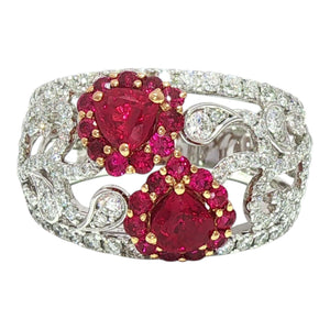Twin Blossoms 1.03CTW | 18K White Gold