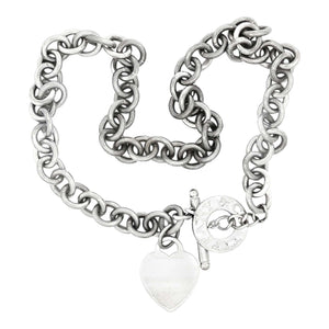 Tiffany & Co. Blank Heart Tag Toggle Necklace | 925 Sterling Silver