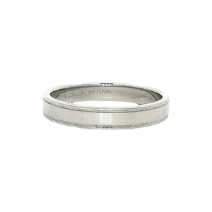 Tiffany & Co. Platinum Milgrain Wedding Band Ring | Platinum
